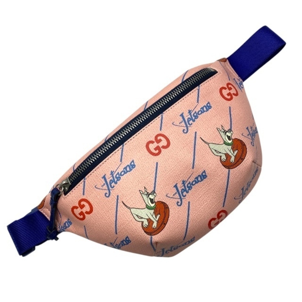 Gucci The Jetsons Body Bag Belt Shoulder Leather Pink Blue